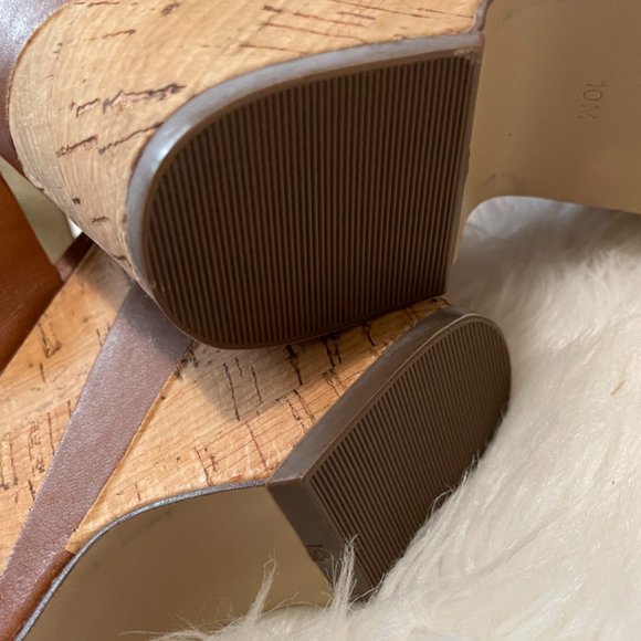 Guess Carmel Cork 4" Wedges double ankle buckle strap 10 - Picture 5 of 11